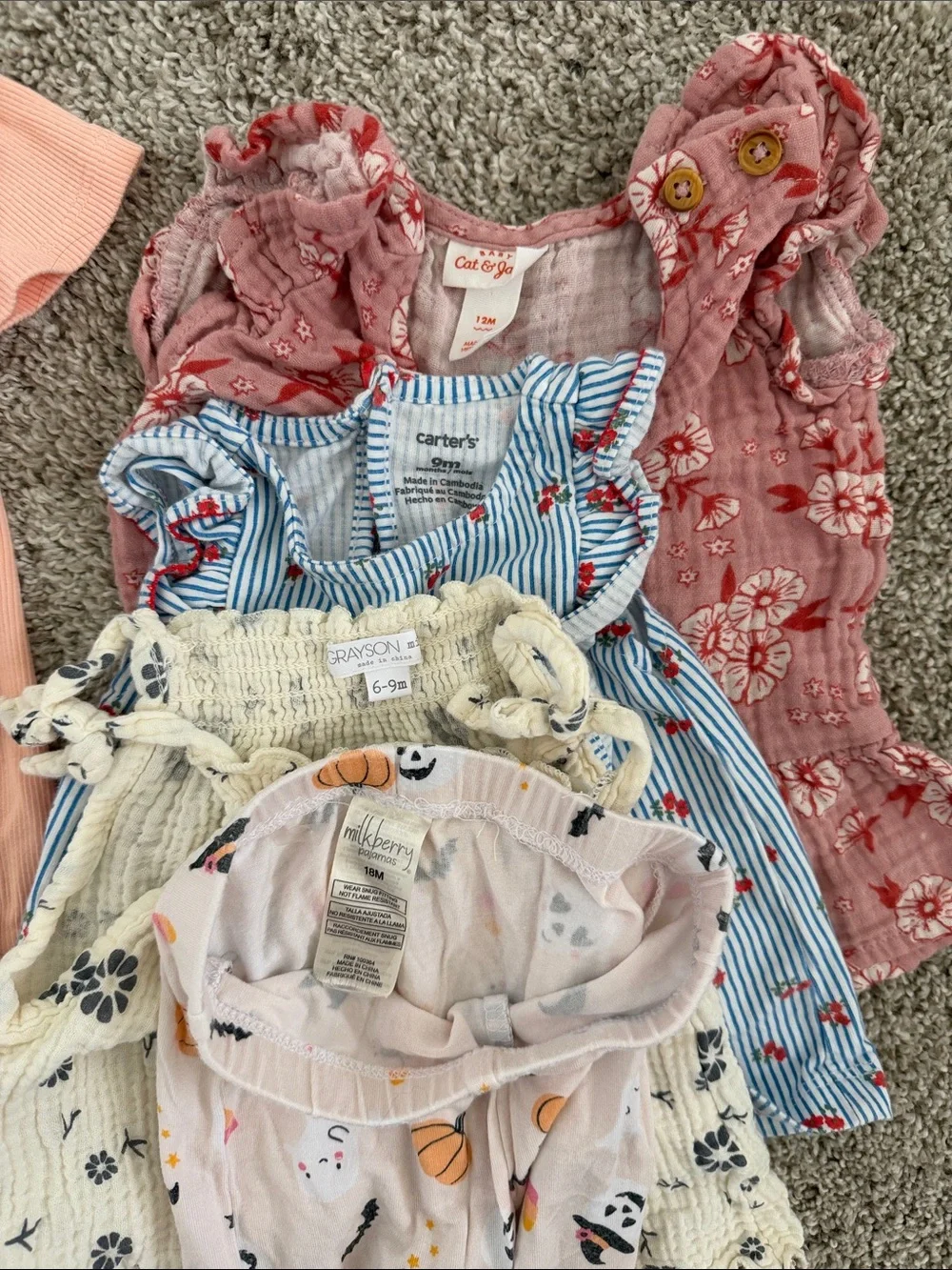 Baby Girl 7 Piece Clothing Bundle - Sizes 9-18 Mo